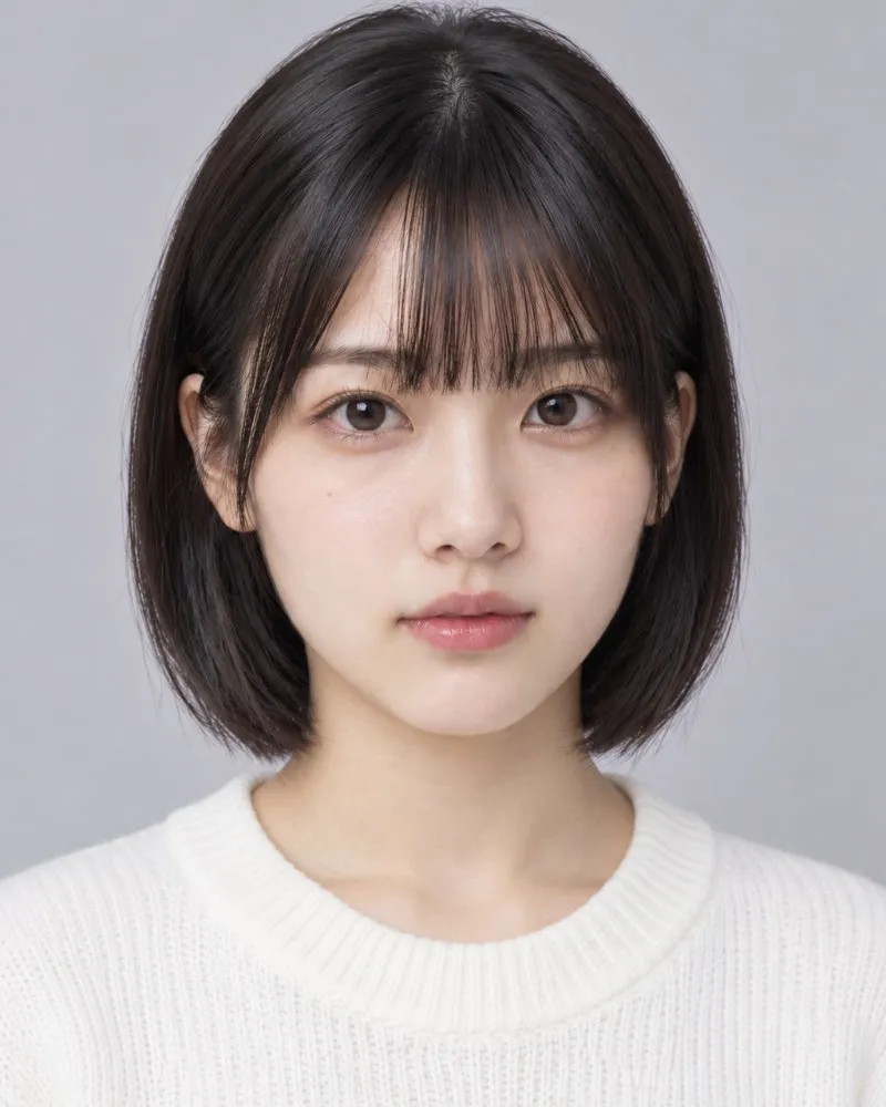 Face analysis with landmark points on a sample portrait